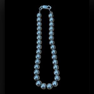 Vintage Mexican Sterling Silver Bead Bracelet